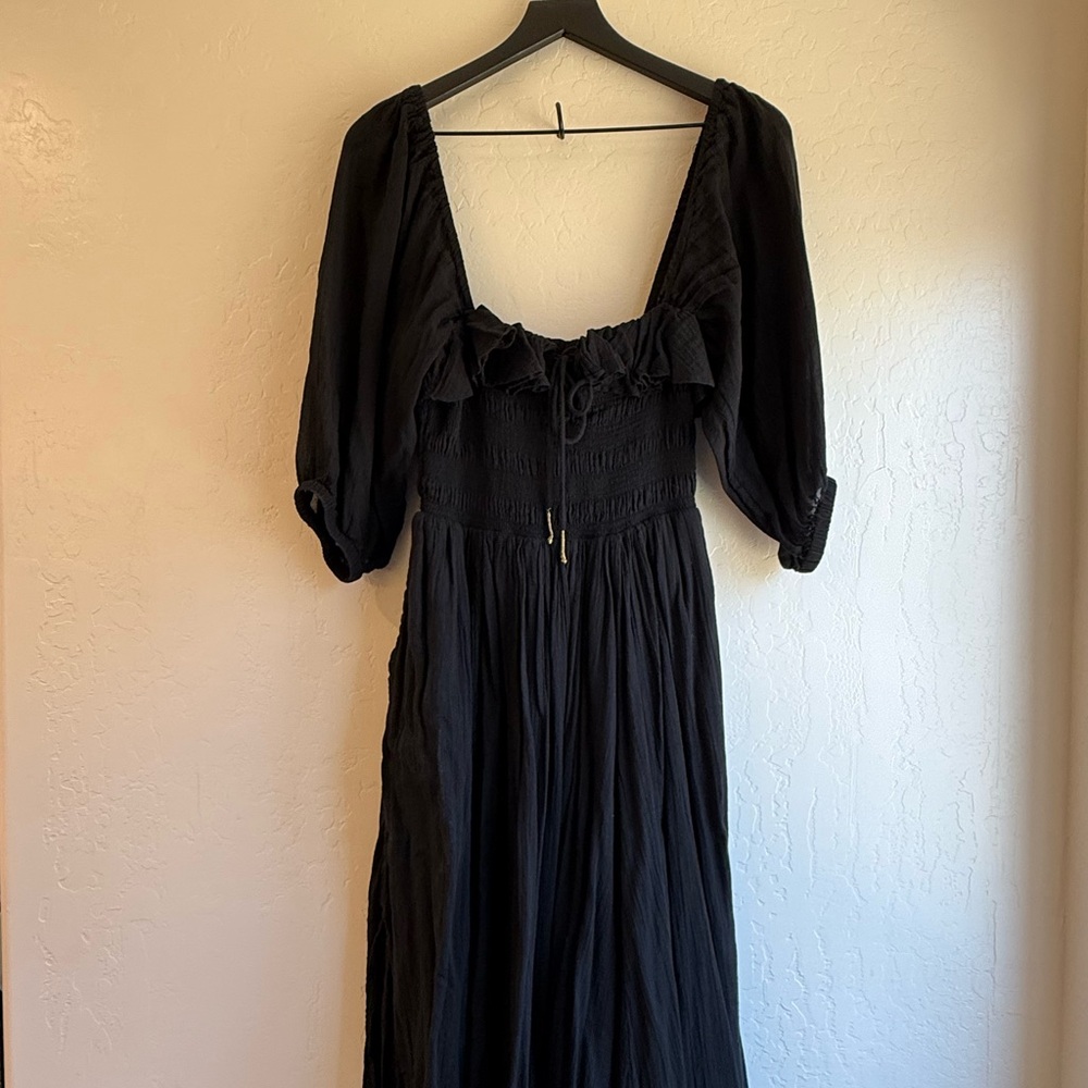 Free People Black Oasis Midi Dress
